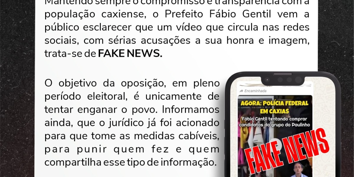 Prefeito Fábio Gentil é vítima de Fake News: Oposição tenta atacar gestão para se auto promover