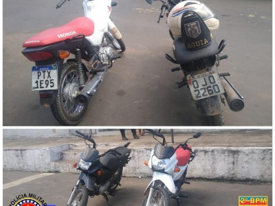 Polícia Militar recupera motocicletas com restrições de roubo e furto na cidade de Caxias