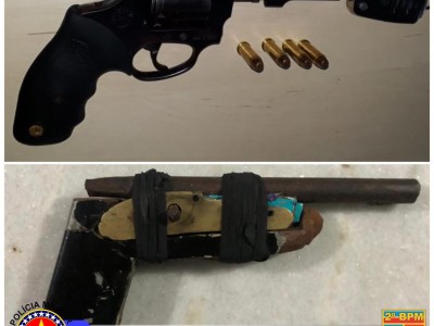 Polícia Militar apreende arma de fogo e simulacro durante Operação Cidade Segura na área do 2º BPM
