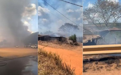 Incêndio de grandes proporções consome imóveis e assusta moradores em Buriticupu