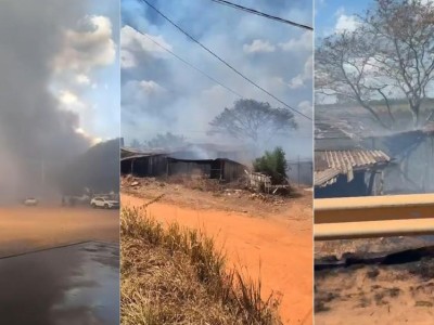 Incêndio de grandes proporções consome imóveis e assusta moradores em Buriticupu
