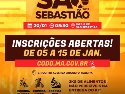 Iniciada as inscrições para 32ª Corrida de São Sebastião em Codó