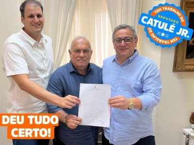 Kedson Lima e Catule Júnior firmam convênio para pavimentação em Aldeias Altas
