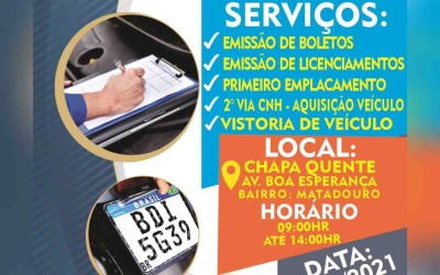 Ação itinerante do Detran atende população de Matões nesta sexta
