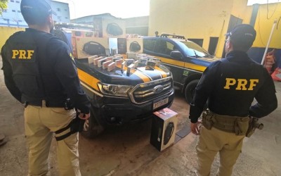 Polícia apreende produtos eletrônicos com suspeita de descaminho na BR-222 em Açailândia