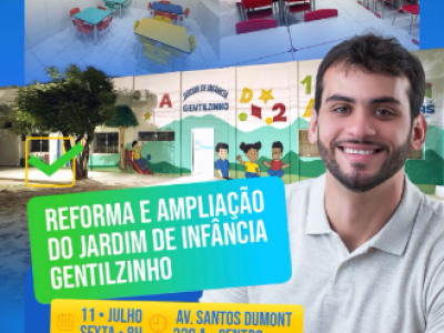 Jardim de Infância Gentilzinho  será reinaugurado com melhorias e ampliação nesta sexta-feira em Caxias 