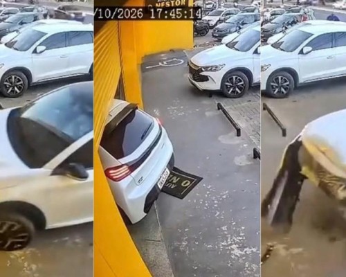 Motorista confunde pedais, perde o controle e invade loja de autopeças na BR-316 em Timon