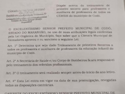 Zé Francisco sanciona lei que prevê capacitação de professores em primeiros socorros