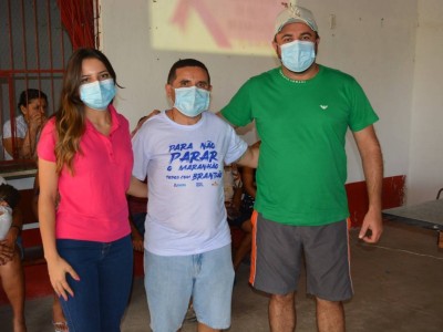 Mário Assunção, Teódulo Aragão e Amanda Gentil promovem ação social e levam mensagem de Carlos Brandão ao Povoado Buriti Corrente
