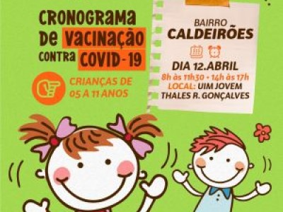 Prefeitura realiza vacinação infantil na escola Jovem Thales nesta terça-feira (12) em Caxias