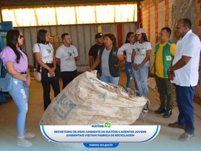 Secretaria de Meio Ambiente de Matões visita fábrica de reciclagem em Coroatá