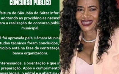 Prefeitura de São João do Sóter avança nos preparativos para realização do concurso público municipal