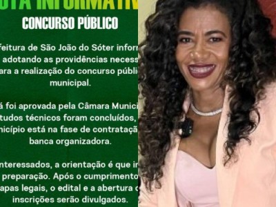 Prefeitura de São João do Sóter avança nos preparativos para realização do concurso público municipal
