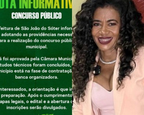 Prefeitura de São João do Sóter avança nos preparativos para realização do concurso público municipal