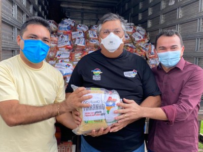 Prefeito  recebe do Governo do Estado cestas básicas para serem entregues para a população de Gonçalves Dias 