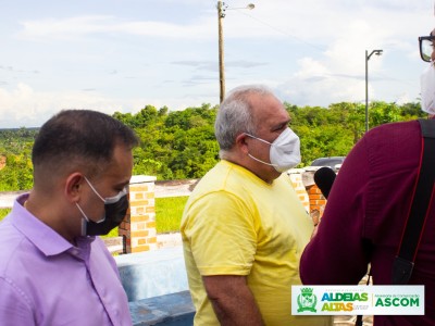 O Prefeito Kedson Lima e o Secretário de Turismo assinam ordem de serviço para a construção do Mirante de Aldeias Altas.