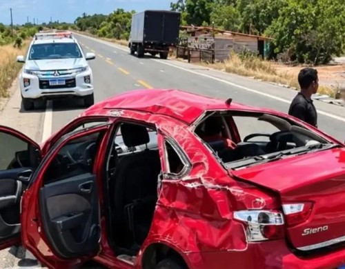 Grávida morre após capotamento na BR-402 e acidente causa comoção no Maranhão