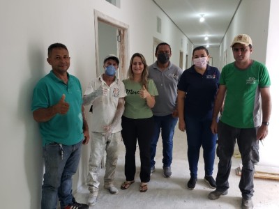 Vice-prefeita Suane Dias e equipe do governo do Maranhão visitam obras em andamentos no município de Gonçalves Dias