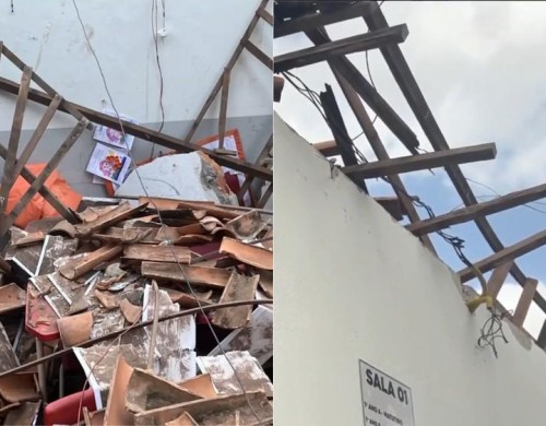 Desabamento em escola municipal deixa alunos feridos e mobiliza equipes de emergência em Açailândia