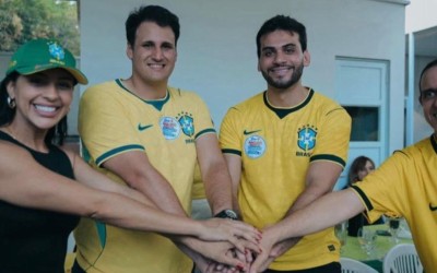 Em Caxias, Orleans Brandão acompanha partida esportiva e marca presença no festejo junino da cidade ao lado de lideranças locais