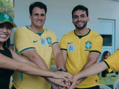 Em Caxias, Orleans Brandão acompanha partida esportiva e marca presença no festejo junino da cidade ao lado de lideranças locais