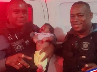 Policiais militares salvam bebê de 28 dias engasgado com leite materno em São Luís