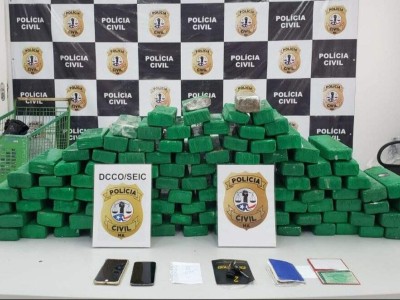 Dupla é presa em São Luís com 110 kg de maconha dentro de um carro