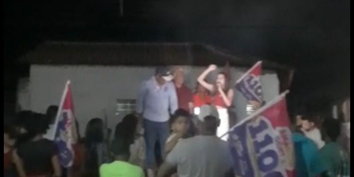 Um verdadeiro fracasso a céu aberto marcou a visita da candidata Amanda Gentil, em Senador Alexandre Costa  