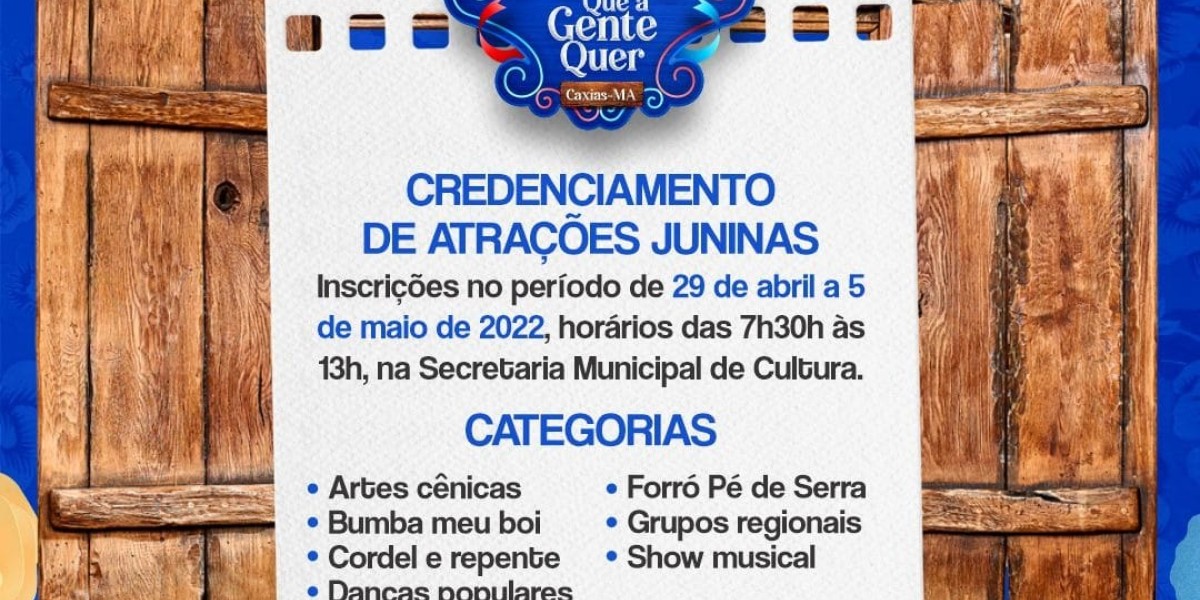 Aberto credenciamento de atrações juninas para o São João que a Gente Quer