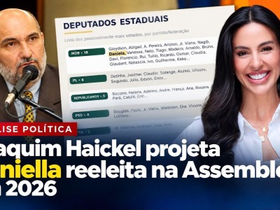 Análise de Joaquim Haickel coloca Daniella entre nomes projetados para a Assembleia em 2026