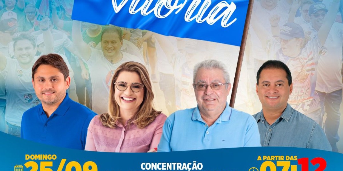 Candidatos Cláudia Coutinho, Juscelino Filho e Weverton Rocha fazem o Arrastão da Vitória neste domingo (25), em Matões