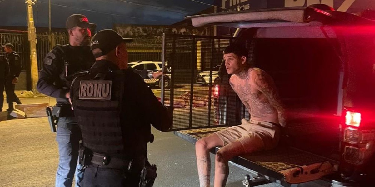 Dupla é presa após apontar arma para viatura durante perseguição em São Luís