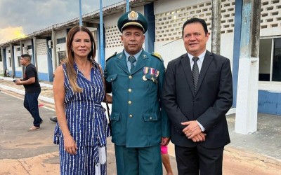 Deputada estadual Abigail Cunha participa de solenidade de promoção de policiais do 5° BPM, em Barra do Corda