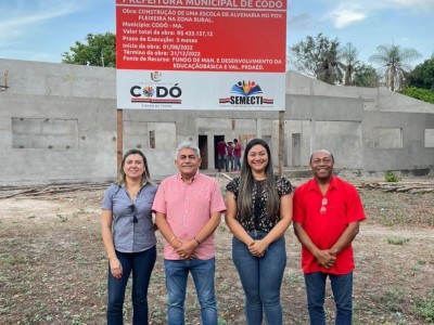 Gestão de Zé Francisco inicia construção de unidades educacionais para acabar com escolas de taipa em Codó