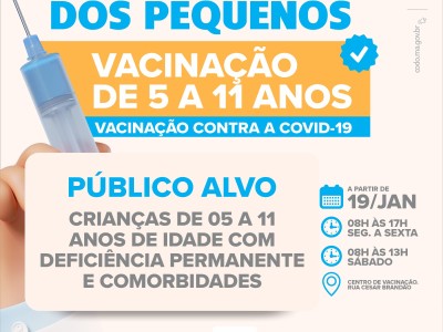 Prefeitura de Codó inicia vacinação de crianças contra Covid nesta quarta-feira (19)