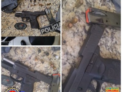 Guarnição do 2° Batalhão de Polícia Militar apreende arma de fogo na cidade de Caxias