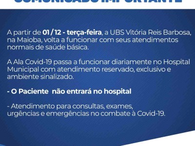 Prefeitura Municipal de Gonçalves Dias emite nota sobre volta de atendimentos  em UBS