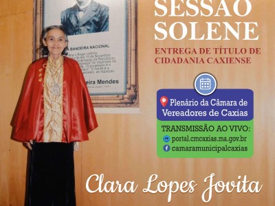 Câmara de Vereadores concede título de Cidadania Caxiense à professora Clara Lopes Jovita