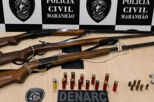 Armas, drogas e 2 pessoas presas em operação das polícias de Timon e Caxias