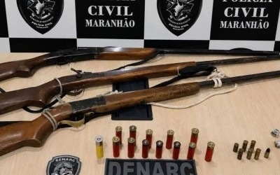 Armas, drogas e 2 pessoas presas em operação das polícias de Timon e Caxias