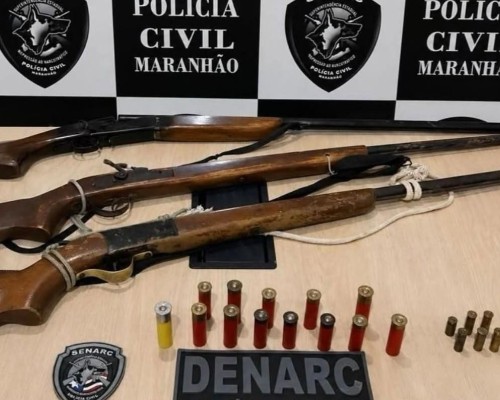 Armas, drogas e 2 pessoas presas em operação das polícias de Timon e Caxias