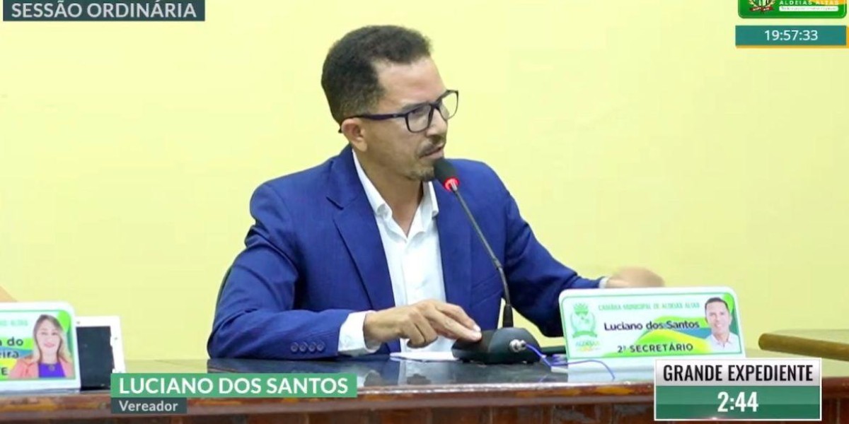 Vereador Luciano rebate blog durante sessão na Câmara de Aldeias Altas