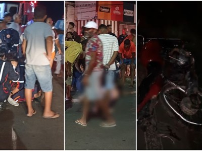 Mulher morre e motociclista fica ferido em acidente na BR-316 em Timon