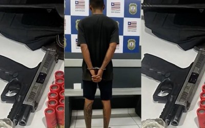 Dois suspeitos de tráfico são presos em investigação que apreendeu armas e munições no MA