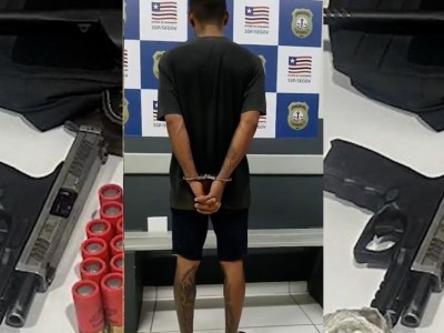 Dois suspeitos de tráfico são presos em investigação que apreendeu armas e munições no MA