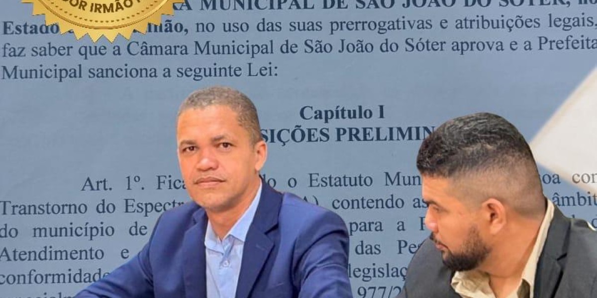 Vereador Irmão Itamar propõe e Câmara aprova Estatuto Municipal da Pessoa com Transtorno do Espectro Autista em São João do Sóter