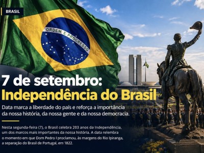 7 de Setembro: Brasil celebra a Independência e reforça valores de liberdade, soberania e cidadania