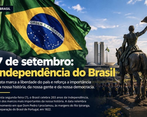 7 de Setembro: Brasil celebra a Independência e reforça valores de liberdade, soberania e cidadania