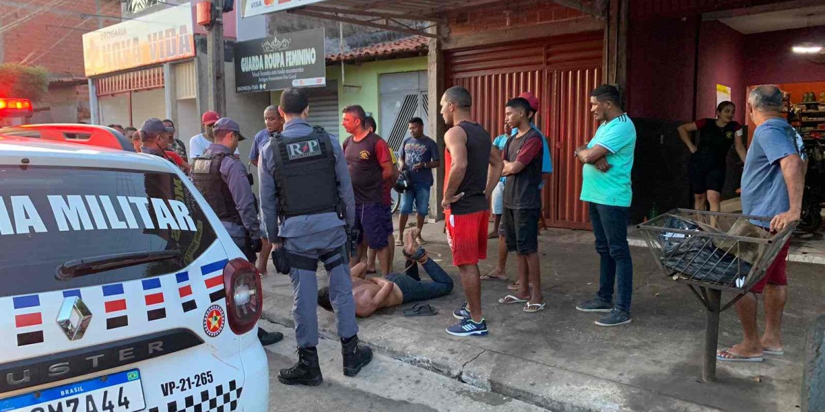 11 BPM Conduz homem que estava ameaçando populares e comerciantes na Avenida Tiúba