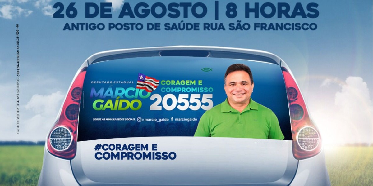 Candidato a deputado estadual, Márcio Gaido convida eleitores para adesivaço em Aldeias Altas